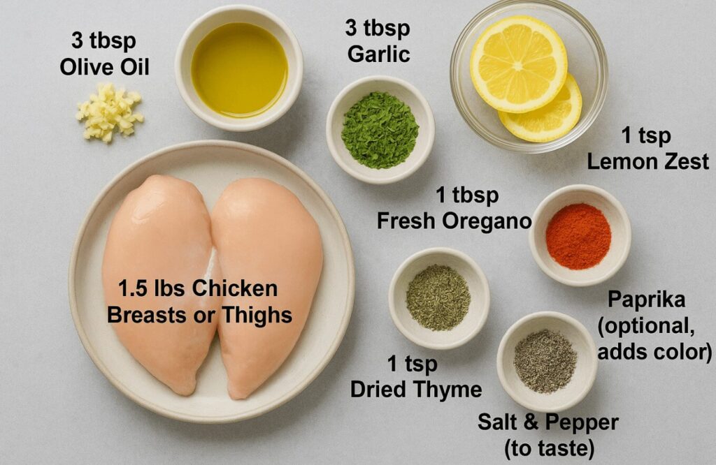 Healthy Garlic Herb Greek Chicken