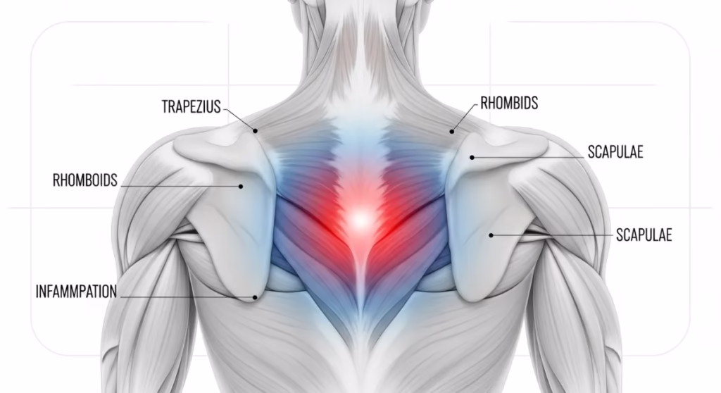 Pain between scapula