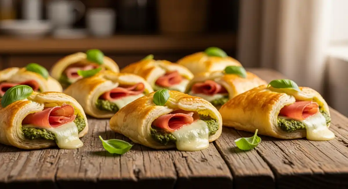 Pesto Prosciutto Puff Pocket