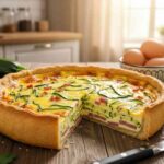Zucchini Ribbon & Ham Quiche Delight