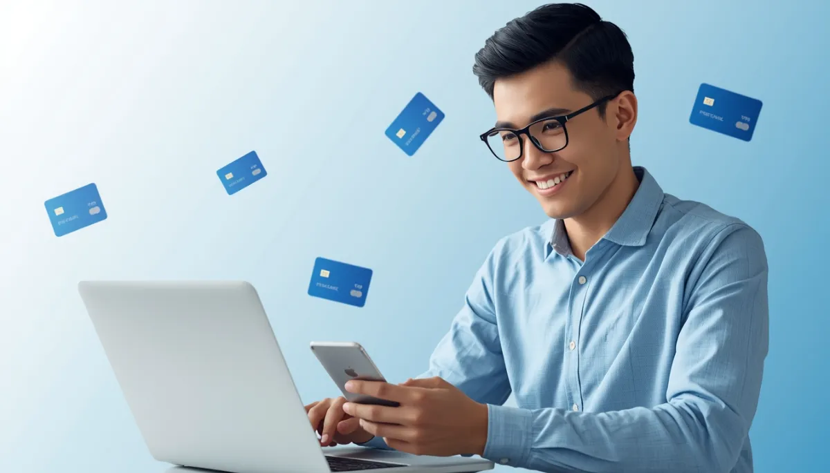 Perpay credit card review showing online shopping and credit building concept